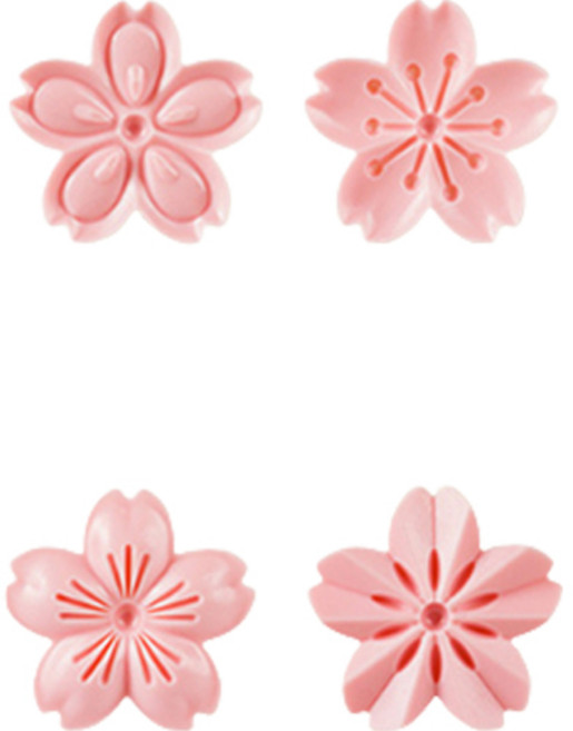 벚꽃 쿠키커터 4p, 핑크, 1세트