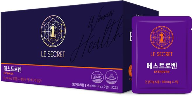 르시크릿 에스트로벤 51g, 60정, 1개