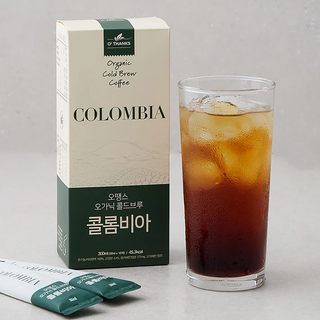 오땡스 유기가공식품 인증 콜드브루 콜롬비아 스틱, 30ml, 10개입 - 쿠팡