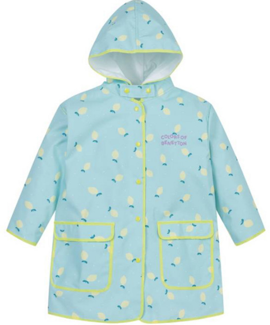 베네통키즈 아동용 레몬 도트 레인 코트 QCETP8331