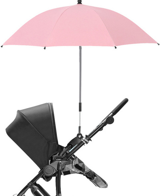 360도 조절 가능 유모차 우산 85cm, 핑크