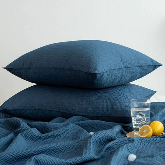 아토앤알로 솔리드 시어서커 여름 베개커버 2p