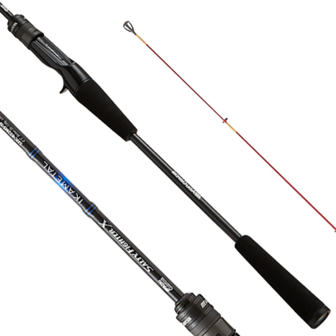 Abu Garcia Salty Fighter X Ika Metal 軟絲釣竿 SXIC-652MHS-SP, 黑色 + 藍色