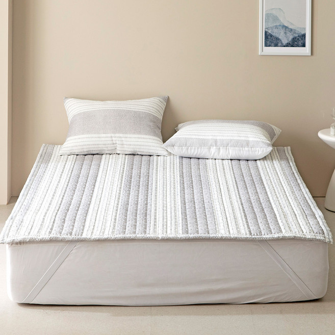 바니루이스 어게인 뱀부리플 여름 카페트 & 패드, 그레이