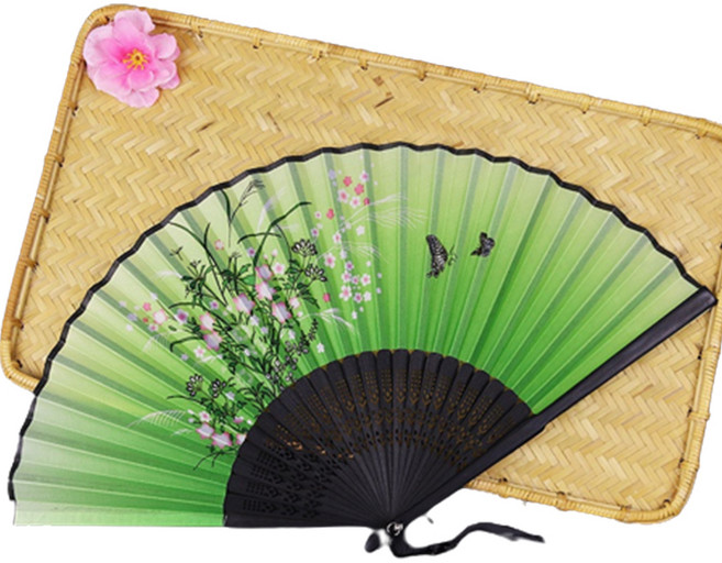 욜로라이프 대나무 실크 부채, 27, 1개