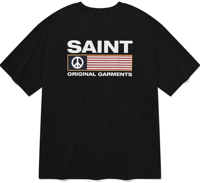 세인트페인 피스 로고 티셔츠