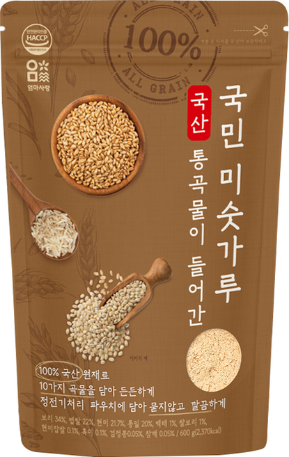 엄마사랑 국산 통곡물이 들어간 국민 미숫가루, 600g, 1개