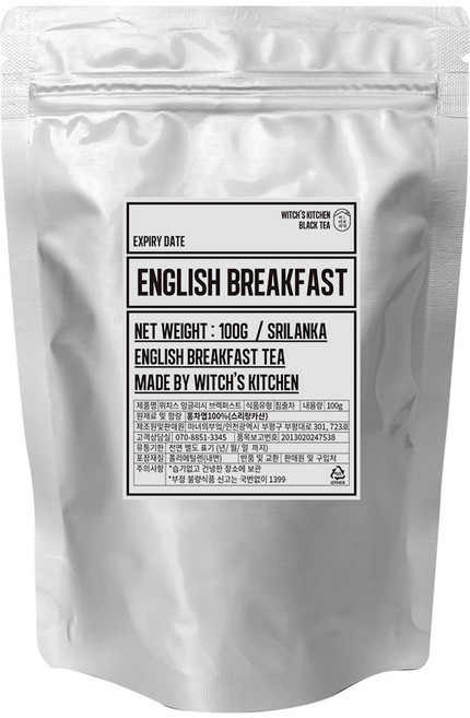 마녀의부엌 잉글리쉬 블랙퍼스트 밀크티용 홍차, 100g, 1개, 1개입