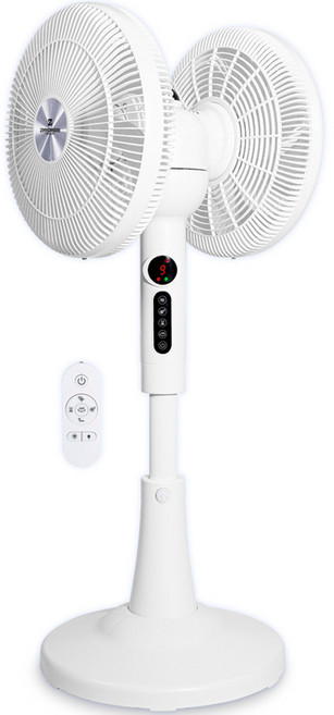 짐머만 듀얼 헤드 BLDC 스탠드 리모컨 선풍기 30cm, ZMDF-5512DC