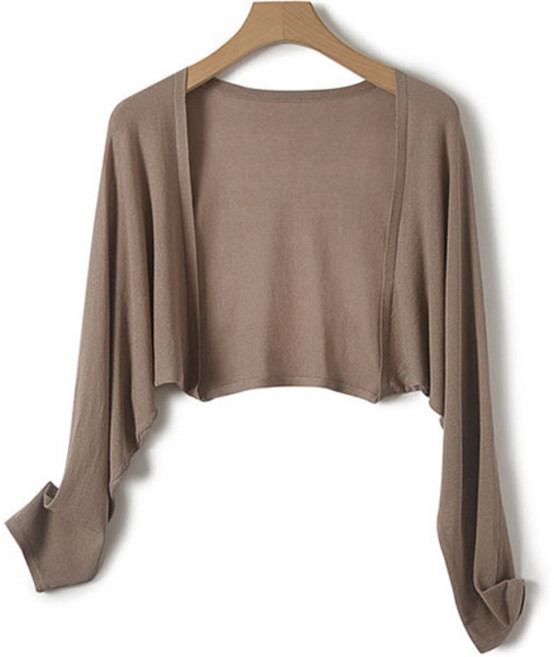 더시럽 여성용 아이스 젤린 컬러 니트 볼레로