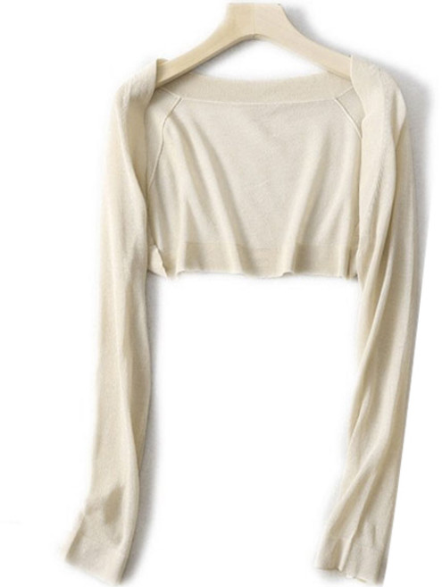 여성용 더시럽 아이스 얇은 칼리 숏 볼레로