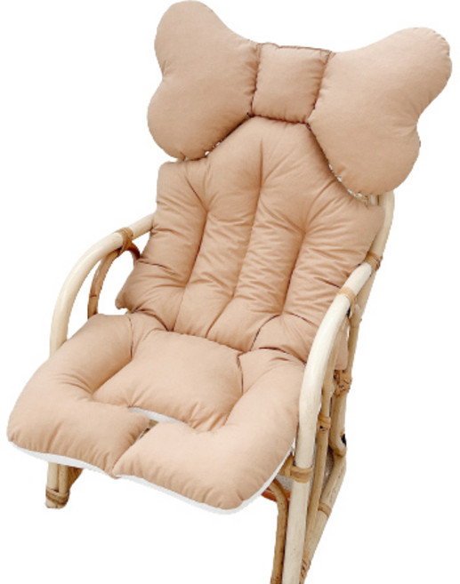 마롤로뜨 마카롱 컬러 사계절 신생아 유모차 라이너, 소프트브라운, 1개