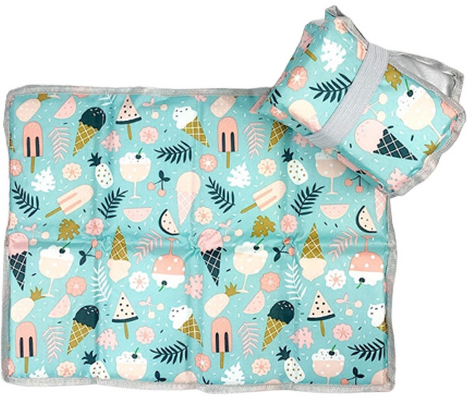 라온투유 휴대용 폴딩 방수 방석 8단 2p, 11 블루아이스