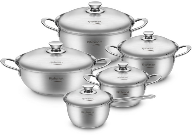 키친아트 베니 올스텐 인덕션 냄비세트 5개, 혼합색상, 편수 18cm + 양수 20cm + 양수 22cm + 전골 26cm + 곰솥 26cm, 1세트