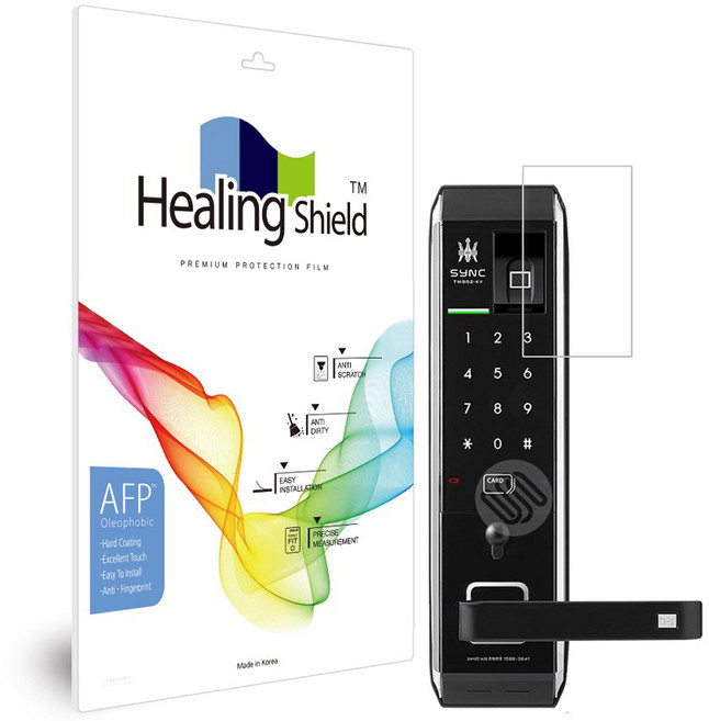 힐링쉴드 도어락 올레포빅 액정보호필름 세트, 1세트, 솔리티 가디언 202 스마트