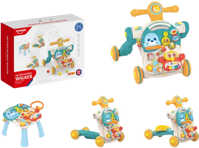 하늘썬별 4 in 1 해피 걸음마 붕붕카 에듀 테이블 huanhe0826, 그린, 1개