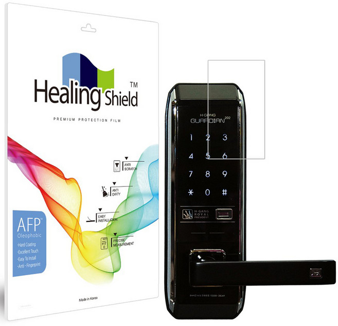힐링쉴드 도어락 올레포빅 액정보호필름 세트, 1세트, 솔리티 가디언 202