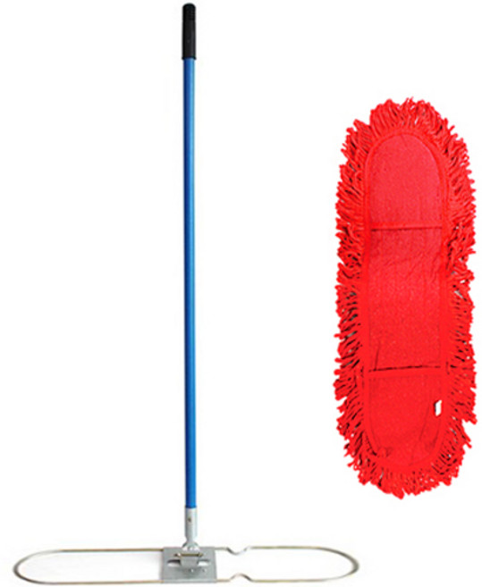 월드크린 리스킹 기름 걸레 105cm 1p+철 판자루 대형 120cm, 1세트