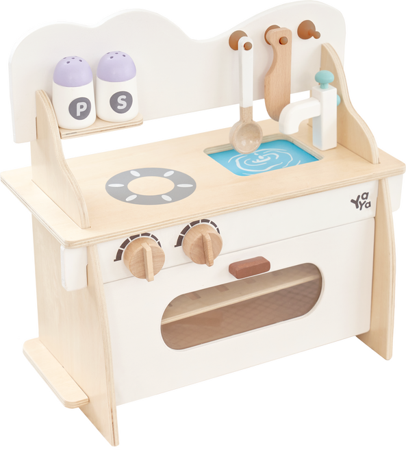 야야 우든 플레이 주방놀이, 혼합색상, 1개