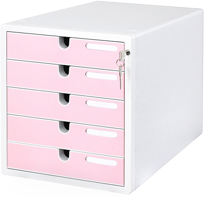 카파맥스 칼라 서류함, 핑크, 5단