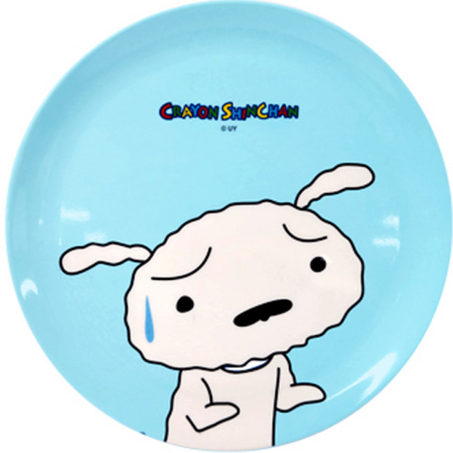 YUYU 짱구는 못말려 원형접시, 혼합색상, 1개