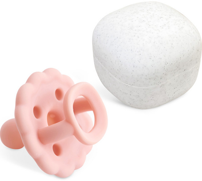 퍼기 쿠키 쪽쪽이 노리개젖꼭지 + 전용 케이스 세트, 1단계, 딸기, 1세트