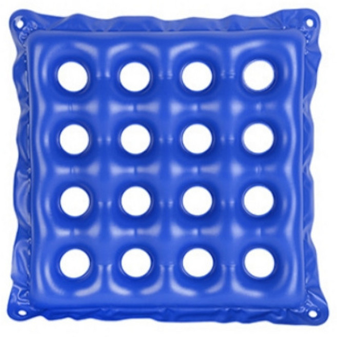 관우몰 공기 주입식 사각 통풍 방석, 블루