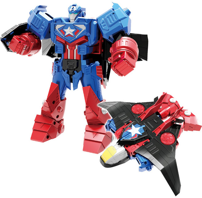 대원미디어 마블 변신로봇 캡틴 아메리카, 혼합색상, 1개