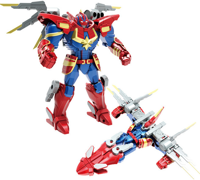 캡틴마블 변신로봇, 혼합색상, 1개