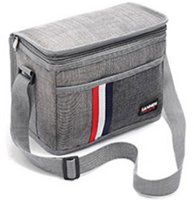 SANNEN 피크닉 보냉 휴대용 쿨러백, 그레이, 6L