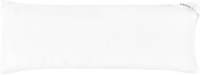 밀로앤개비 유아용 애착 동물 매쉬 롱 베개솜, 화이트