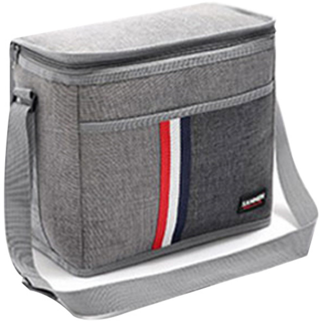 피크닉 휴대용 보냉 쿨러백, 그레이, 12L