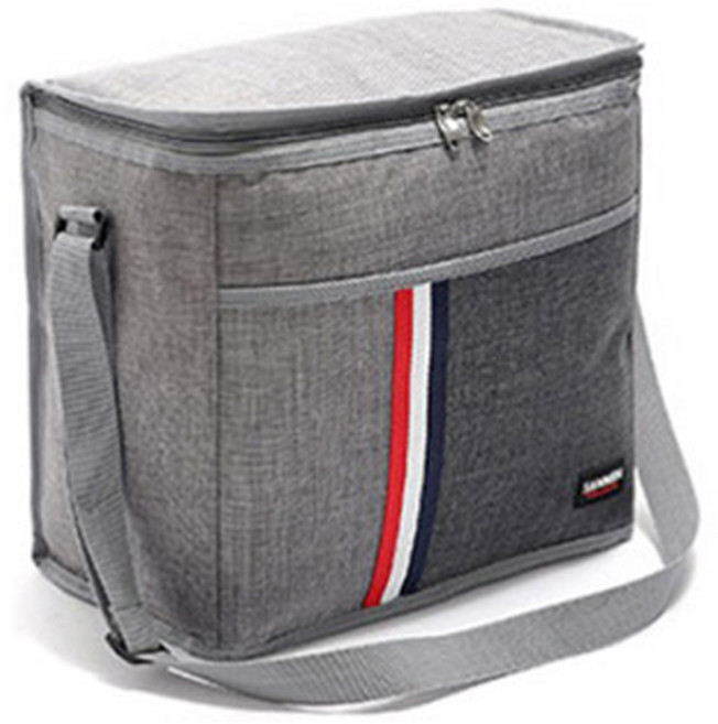 피크닉 휴대용 보냉 쿨러백, 그레이, 21L