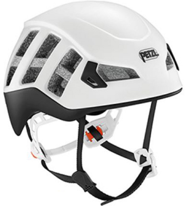 페츨 메테오르 암벽등반용 클라이밍 헬멧 m(머리둘레 53~61cm) AP-A071CA B, 화이트 + 블랙, 1개
