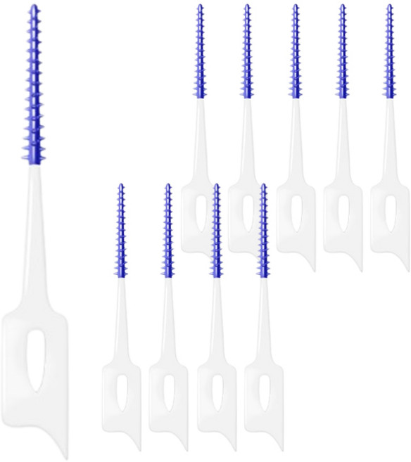 르메이스 치아 브러쉬 치간 칫솔 케이스 블루, 10개입, 1개