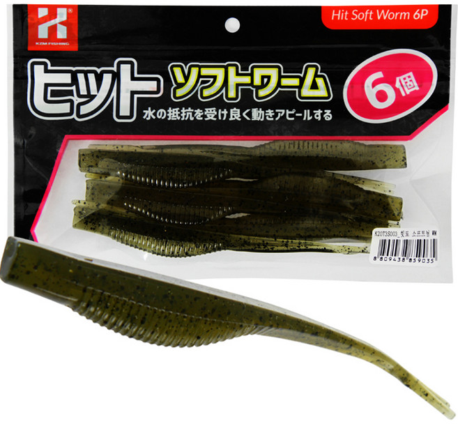 힛토 소프트 웜 미끼용 먹이 WM 6p, 45g, 1세트