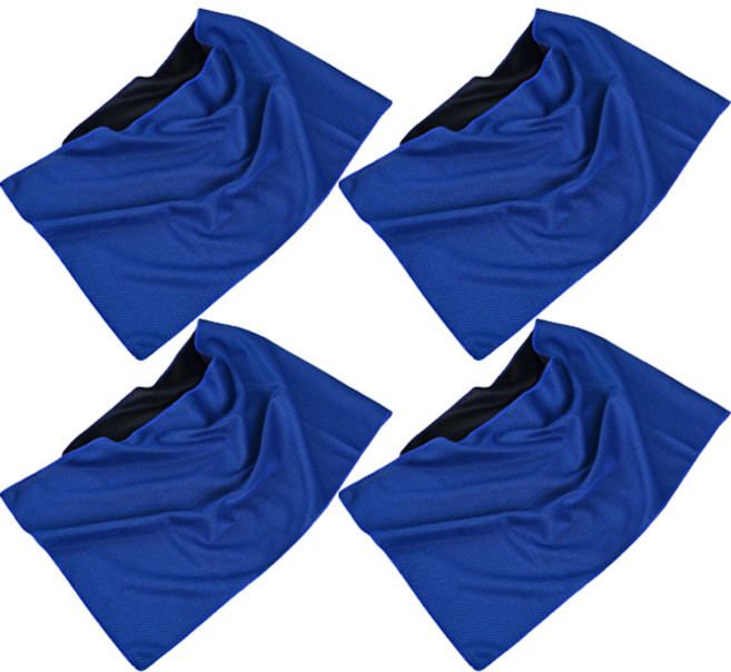 아이스 냉각 스포츠 쿨타월 4p, 딥블루, 4개