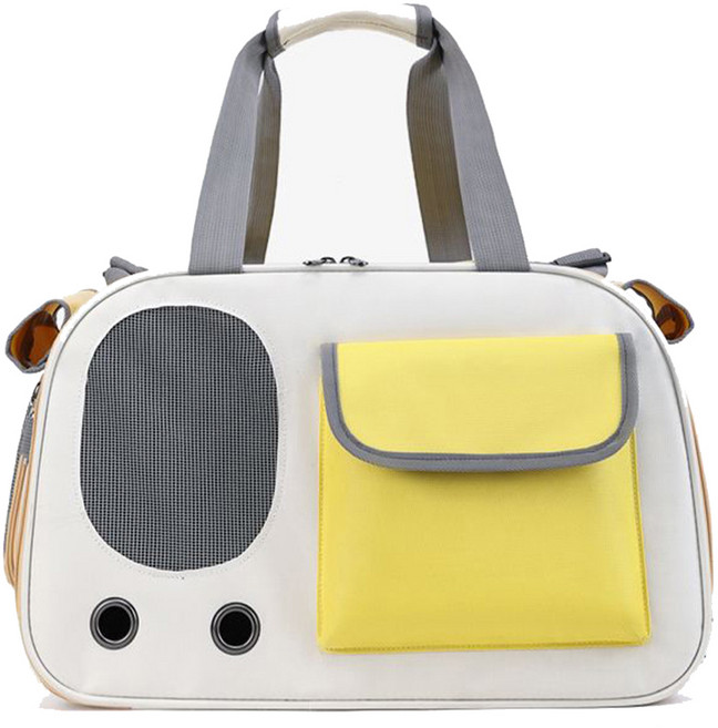 에코펫위드 고양이 이동장 슬링백, 옐로우, 1개