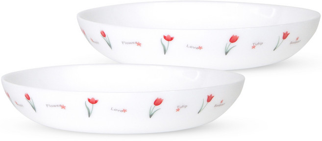 바칠레 로맨스 플로라 찬기 17cm, 혼합색상, 2개