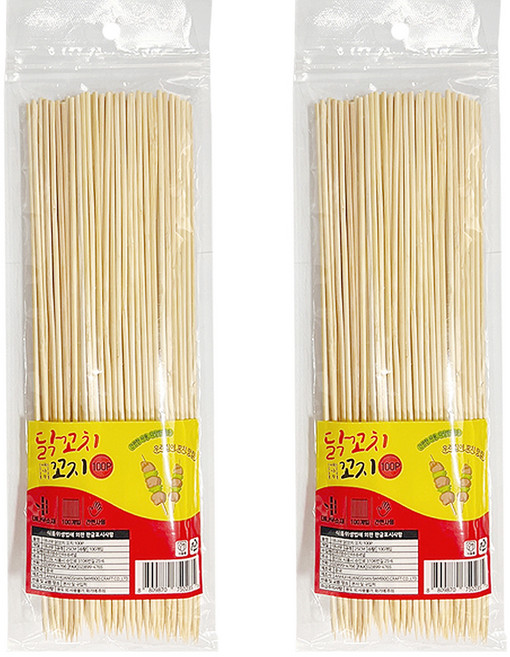 대나무 닭꼬치 꼬지, 2개, 100개입