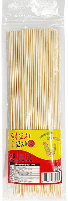 영수산업카멜 대나무 닭꼬치 꼬지, 1개, 100개입