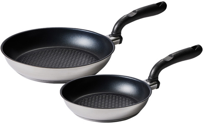 알텐바흐 인덕션 하이퍼 엑시스 바닥 5중 스텐 프라이팬 세트 2개, 혼합색상, 22cm + 28cm, 1개