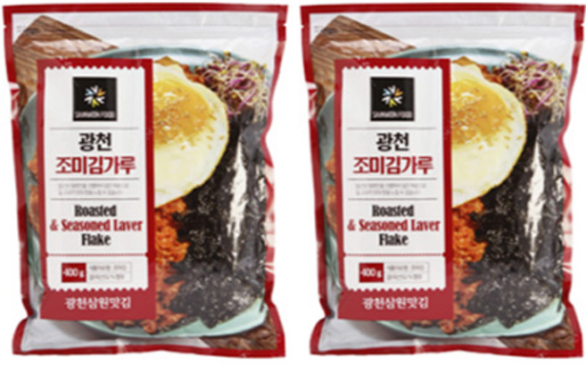 삼원 광천 조미 김가루, 400g, 2개