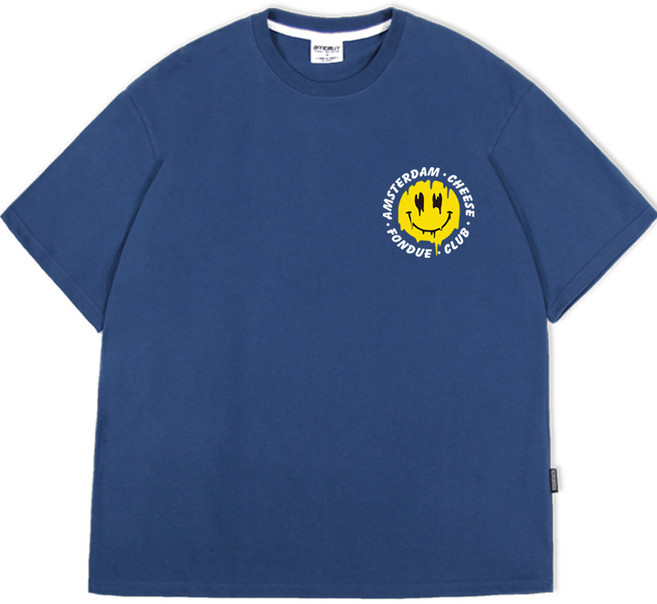 오티디 오버핏 16수 스마일치즈 통기성 반팔 티셔츠