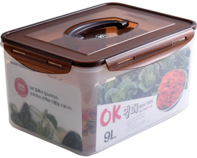 OK밀폐 김치통, 9L, 1개