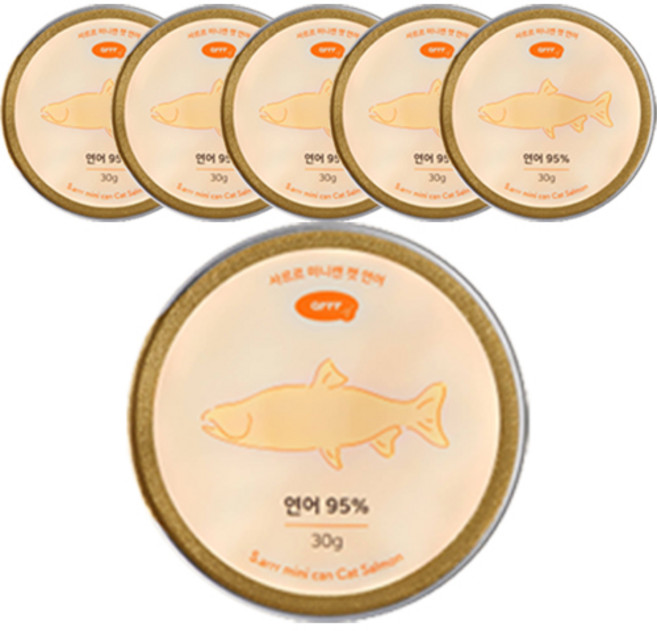 동원아르르 사르르 미니캔 캣 간식, 연어, 30g, 6개