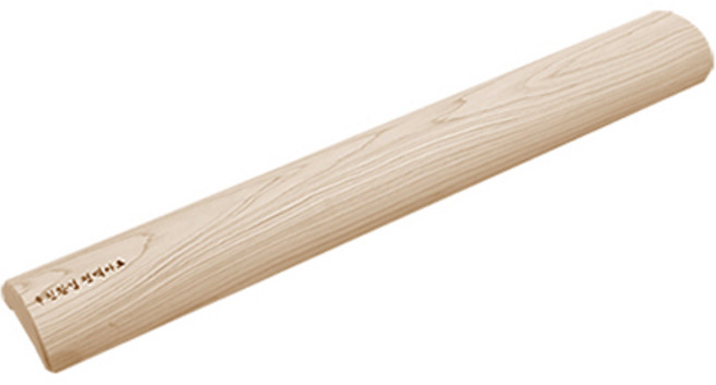 친환경편백아트 프리미엄 편백 통원목 반달 발지압기 소, 1개, 혼합색상