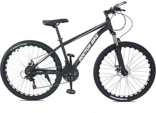 닥터바이크 원터치 21단 디스크브레이크 스틸프레임 MTB 자전거 ROCKET F-27 69.8cm, 멧블랙, 170cm, 1개