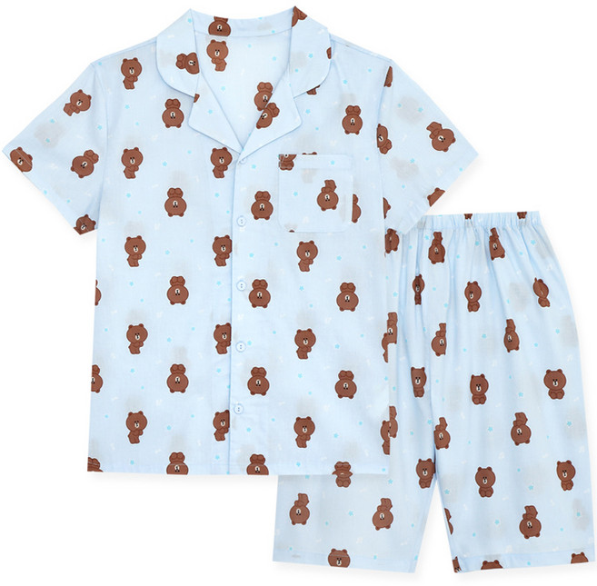 남아용 브라운앤프렌즈 5부 라운지 웨어 상하의 세트 6호