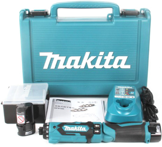 마끼다 권총 일자형 변환 무선 드라이버 드릴 세트 DF012DSE 7.2V, 1세트